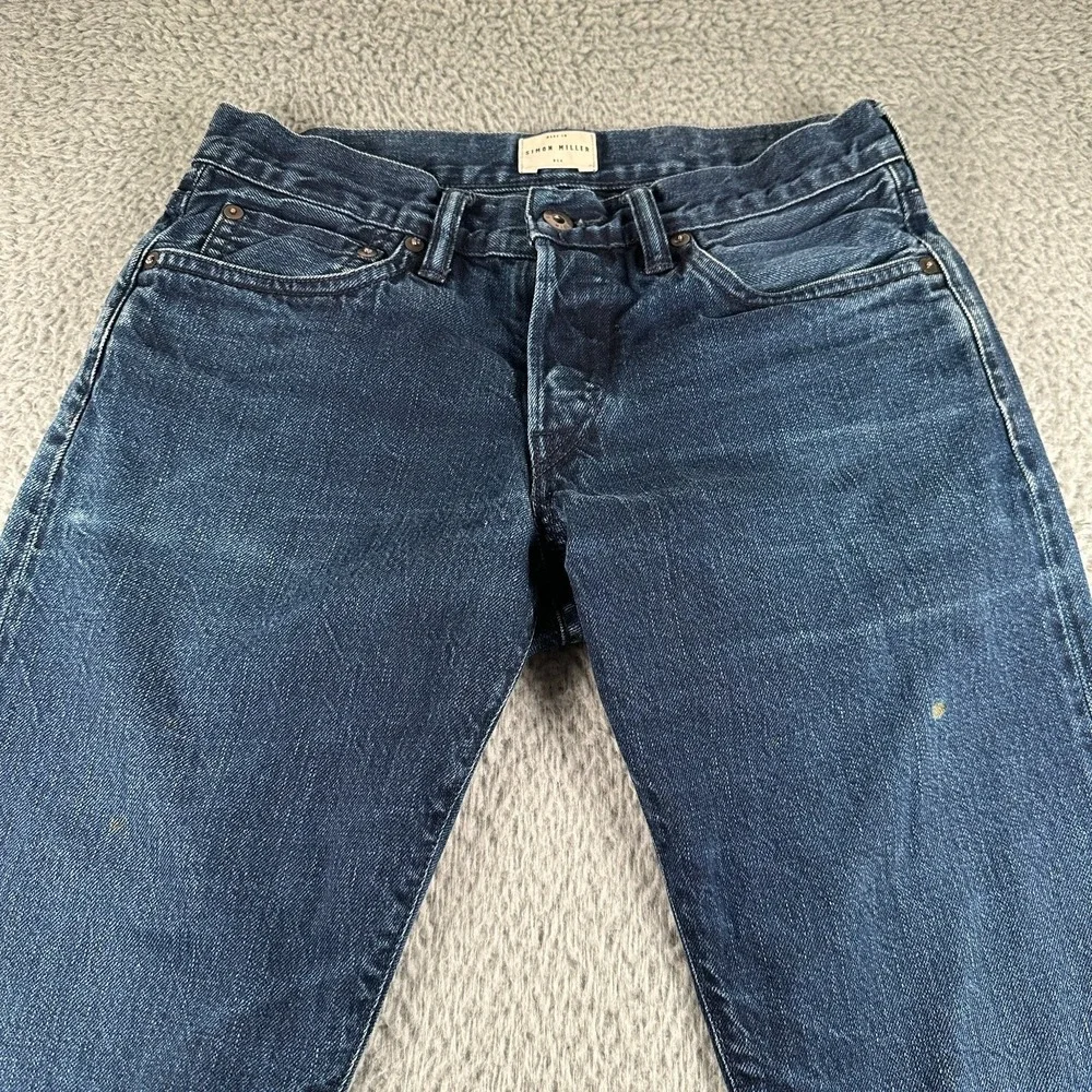Simon Miller Men's Selvedge Narrow‎ Jeans Dark Wash 29x32 Made In USA Button Fly